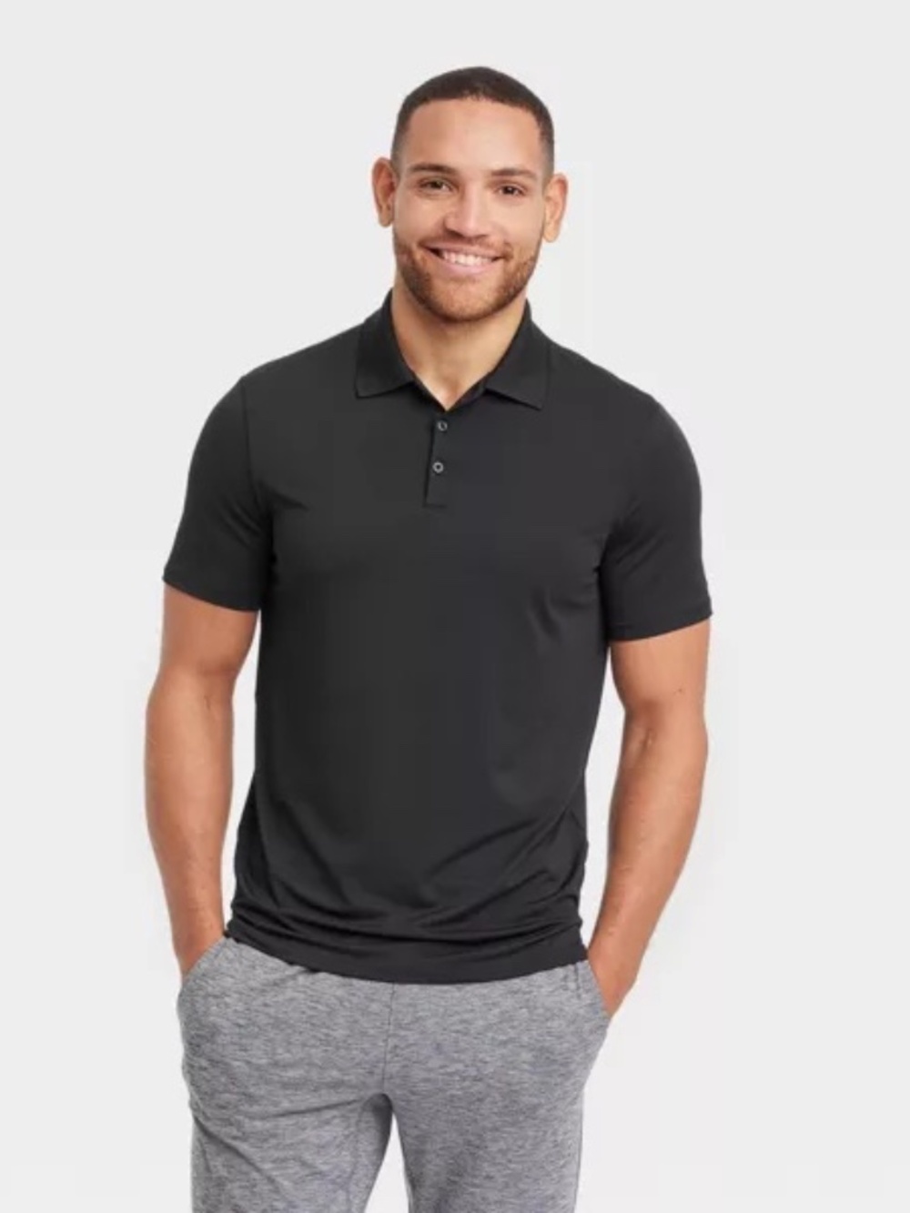 All In Motion Black Polo Shirt size Medium